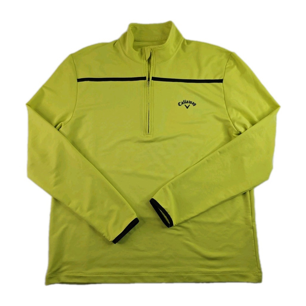 Callaway Men's Weather Series 1/4-Zip Performance Pullover Neon Yellow Size M